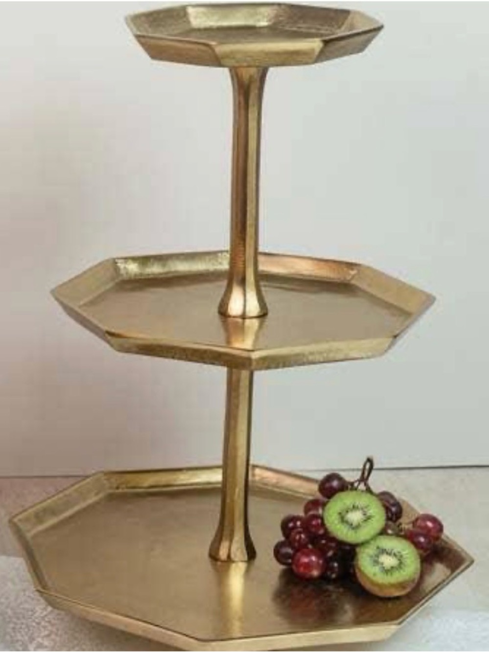 Vintage Gold 3-Tier Serving Stand - Elegant Home Dining Display